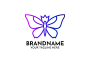 Queen Butterfly Logo Design Vector, a Branding & Logo Template by Megafox Studio (Thumbnail 1 of 2)