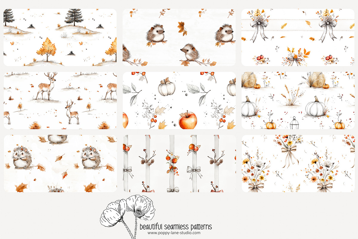 70 minimalist Halloween pattern, a Pattern Graphic by Poppy Lane Studio (Photo 3 of 10)