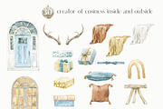Modern Christmas Watercolor, an Animal Illustration by Cat In Colour (Thumbnail 7 of 14)