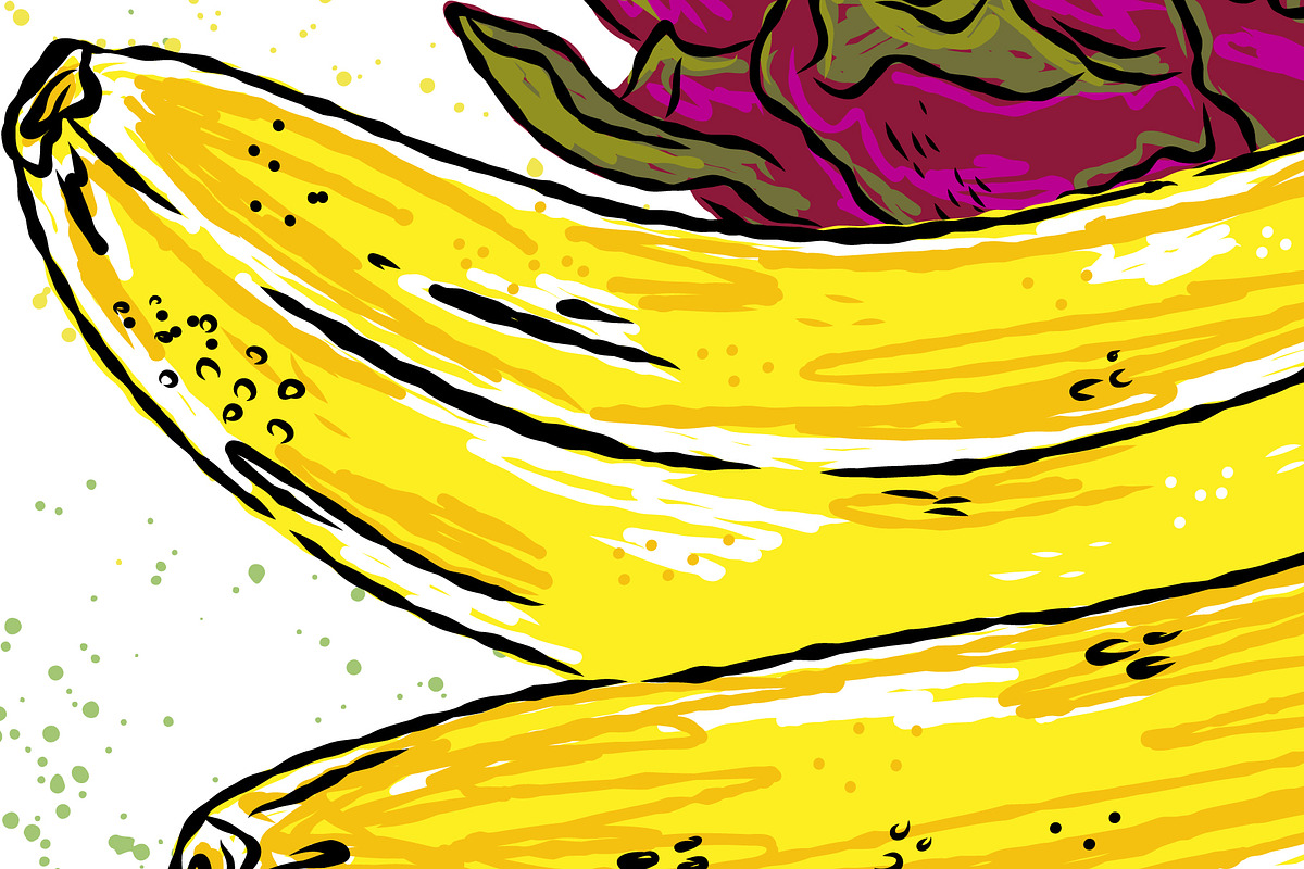 Botanical tropical fruits maximalist, a Pattern Graphic by NayaChu (Photo 9 of 9)