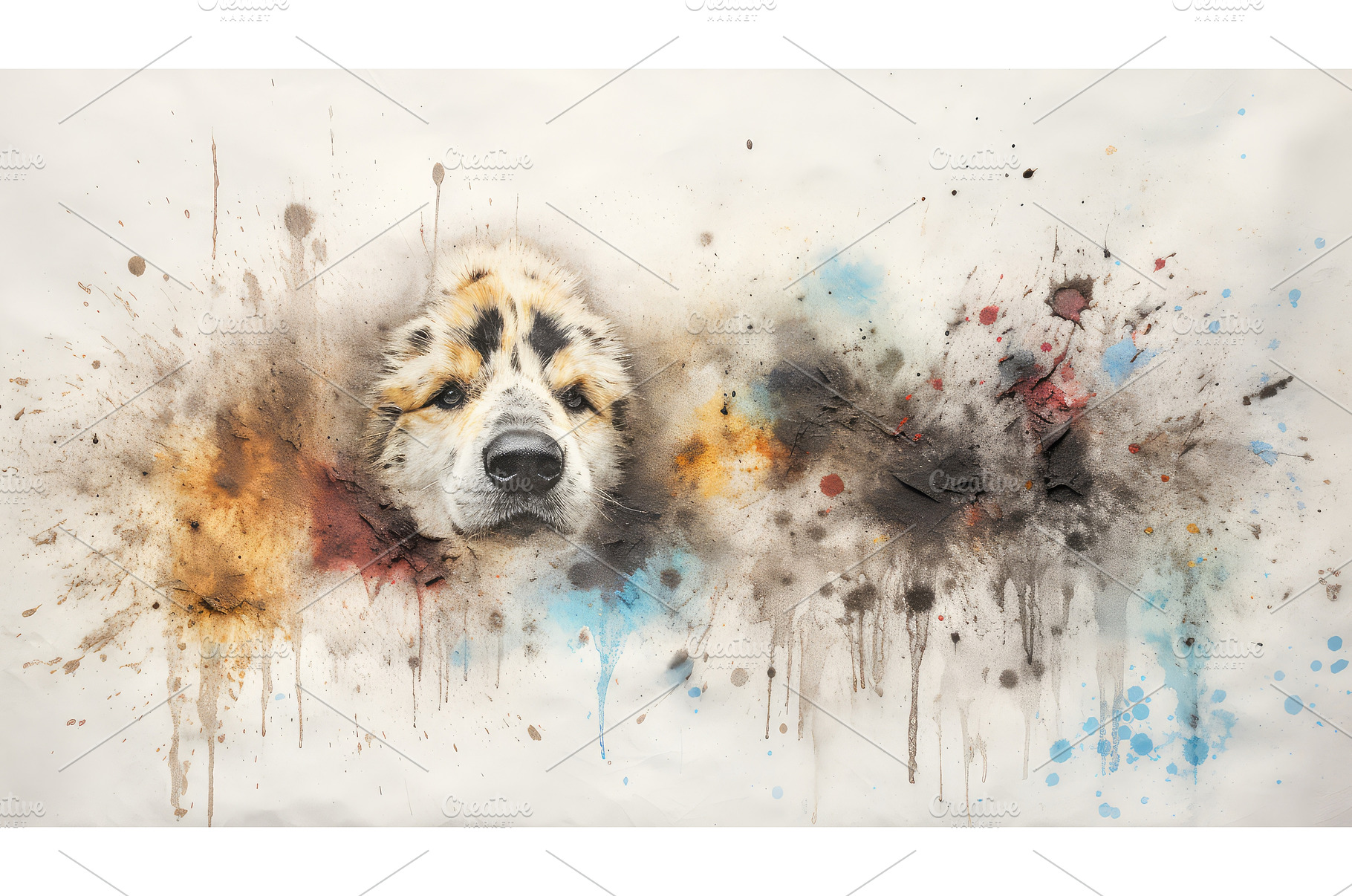 claw water color paws ai generated, a Nature Photo by pikepicture