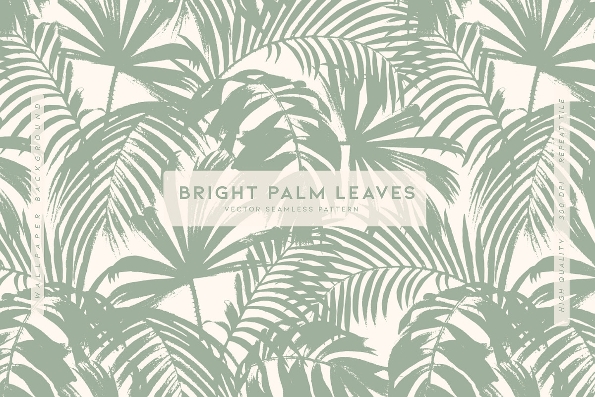 Bright Palm Leaves, a Wallpaper Graphic by MalyskaStudio (Photo 1 of 5)