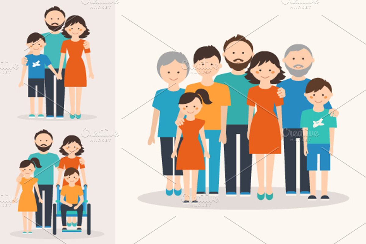 Families of Different Types, an Illustration by Julia Batsheva
