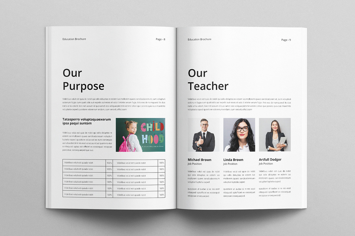 Education Template Template, a Brochure Template by E-Type (Photo 4 of 6)