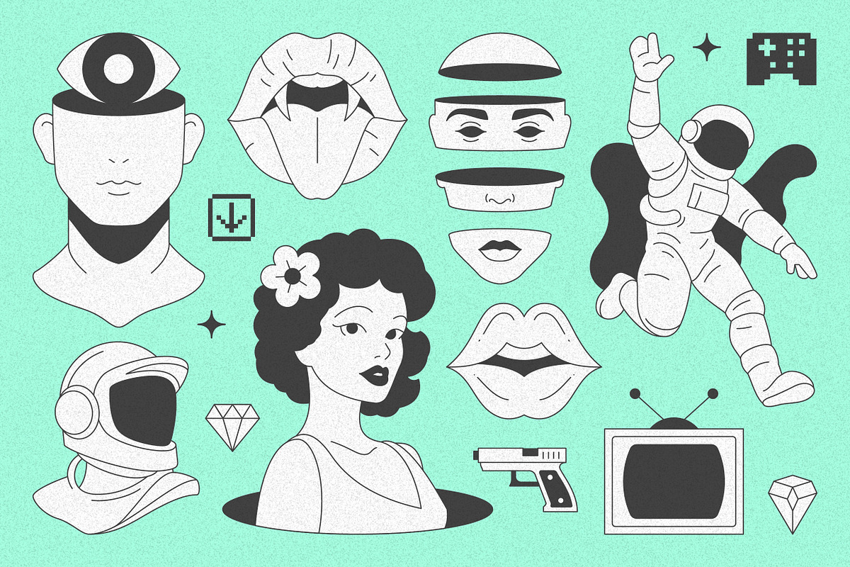 Y2K Illustrations and Elements Set, an Object Illustration by Vasya Kobelev (Photo 10 of 17)