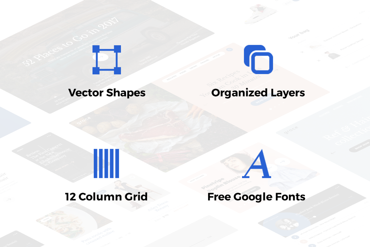 Grace UI Kit, an UI Kit Template by uispot (Photo 4 of 10)