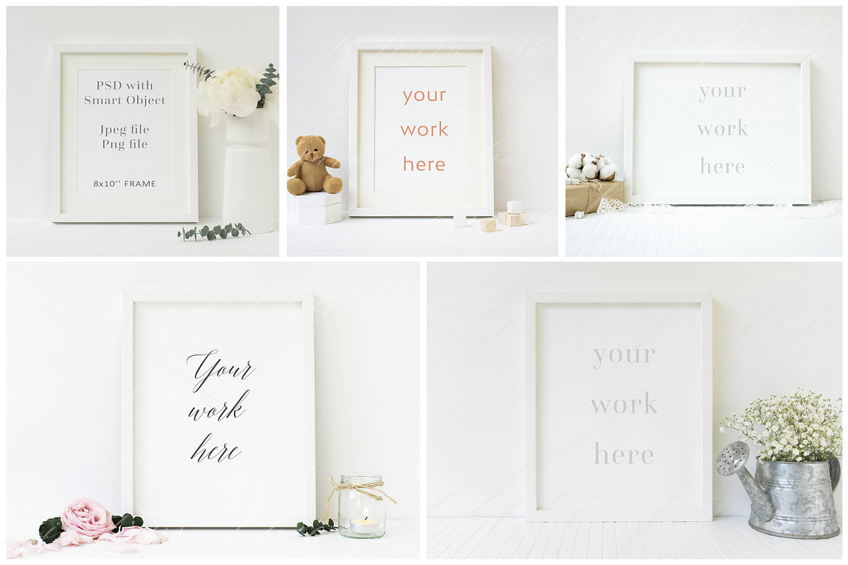 Picture frame mockup - psd x20, a Print Template by L'Aura Studio (Photo 7 of 7)