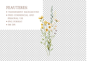 Watercolor Wildflower Clipart Bundle, an Illustration by MockupWizard (Thumbnail 4 of 5)