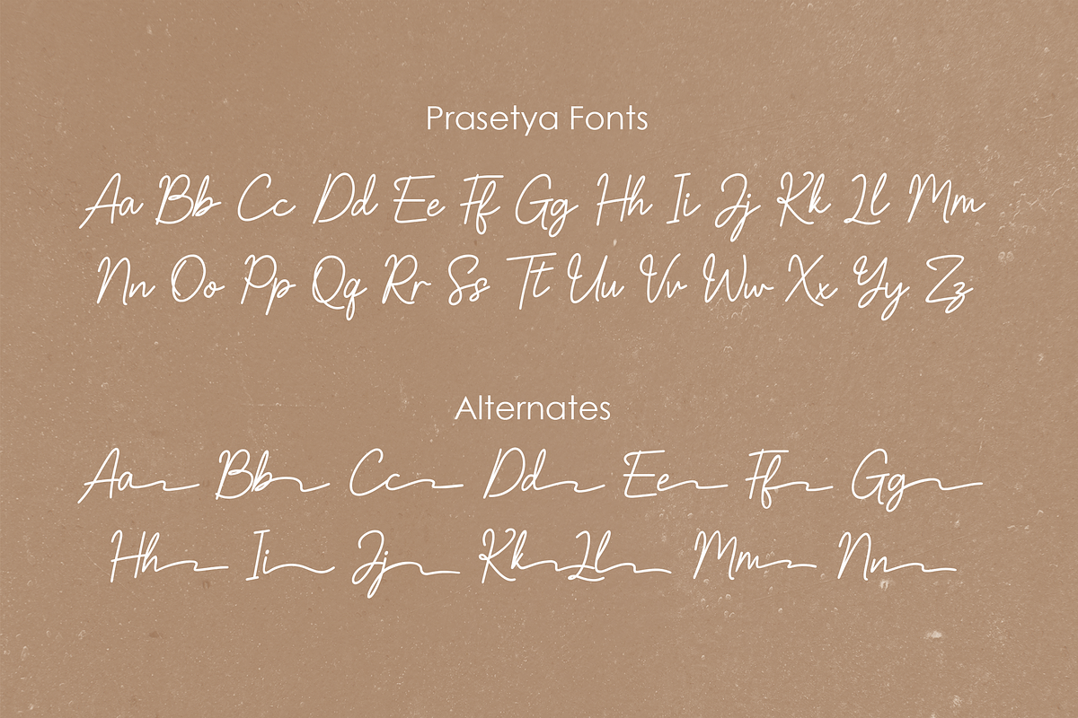 Prasetya | Handwritten Font, a Handwritten Font by filosovis (Photo 2 of 5)