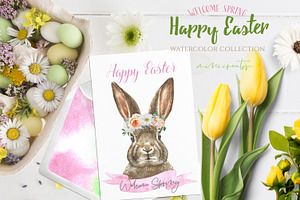 Watercolor Easter Bunny Creator