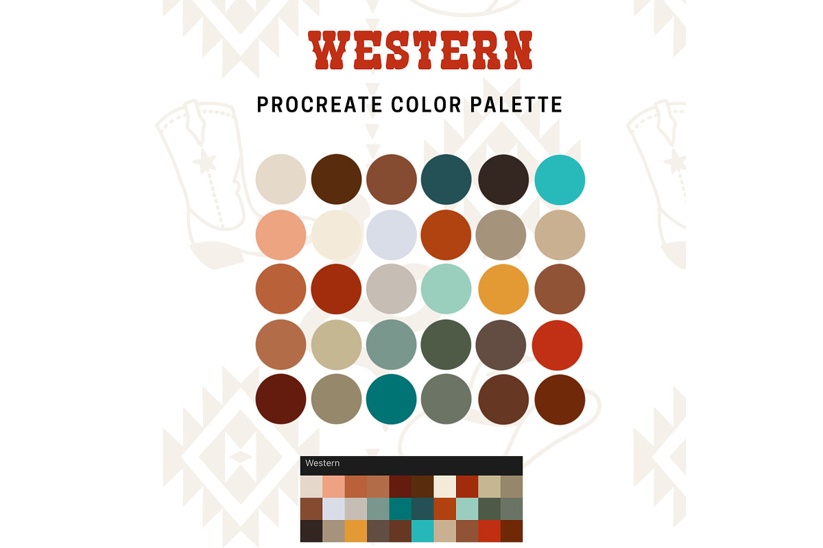 Western Procreate Brushes and Stamps, a Brushes & More by Brush Lab (Photo 8 of 8)