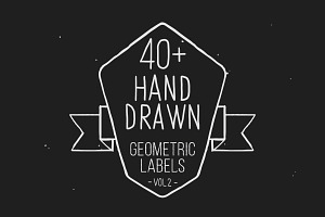 Hand drawn geometric labels VOL.2