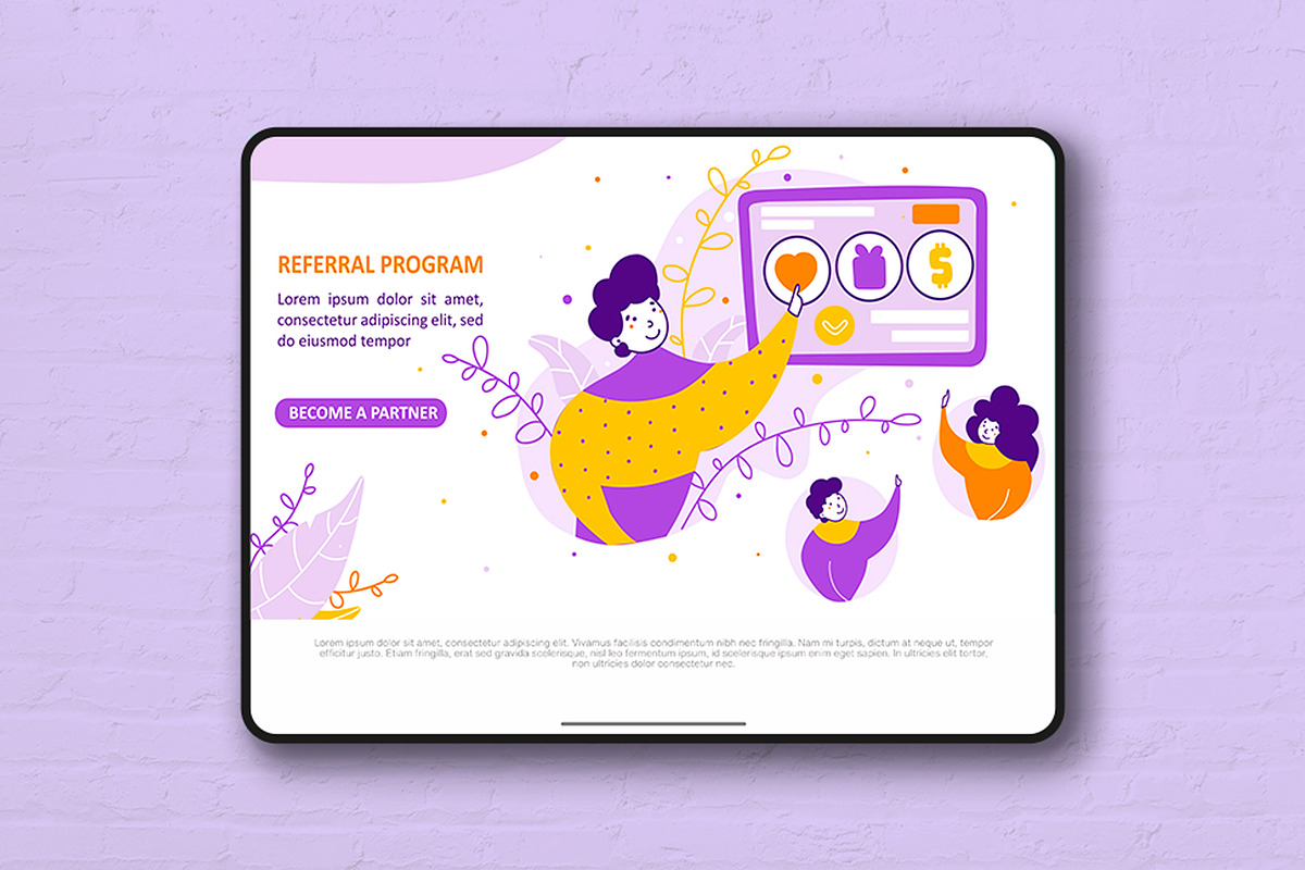 Referral program - Cartoon Illustra, a Person Illustration by LaVika (Photo 5 of 6)