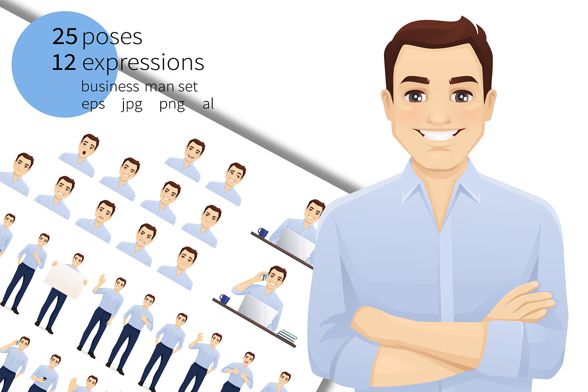 Business young man kit, a Person Illustration by Volha Hlinskaya (Photo 1 of 6)