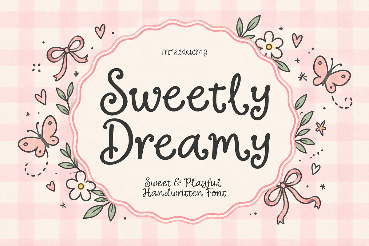 Sweetly Dreamy Playful Font, a Handwritten Font by cocodesign (Photo 1 of 8)