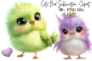 Cute Bird Sublimation PNG Clipart, a Seasonal Illustration by SVGArt