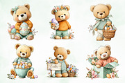 Whimsical Easter Teddy Bear Clipart, an Illustration by Creative Art (Thumbnail 4 of 8)