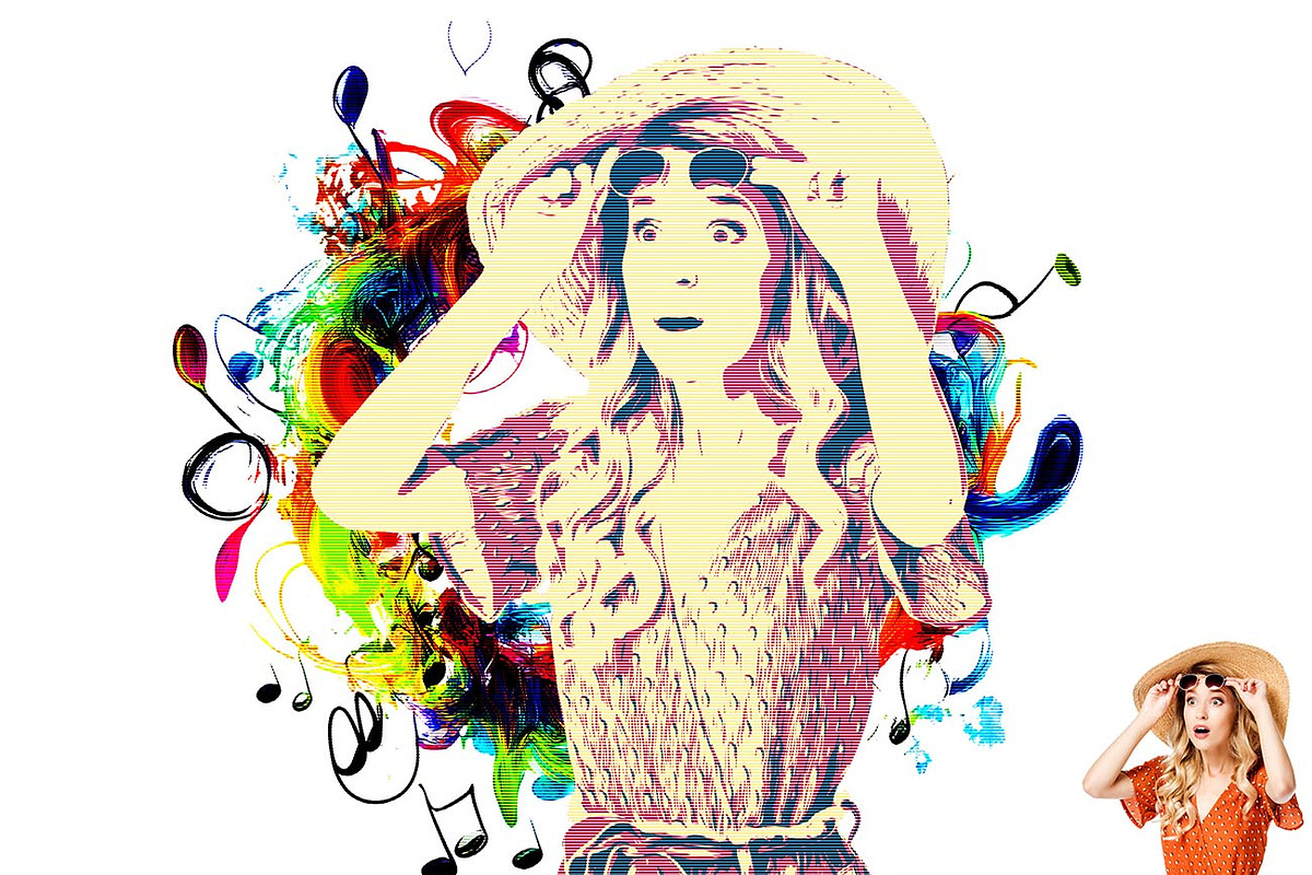 Vector Paint Effect Photoshop Action, a Brushes & More by Studio Retouch (Photo 3 of 10)