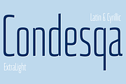 Condesqa 4F ExtraLight, a Sans Serif Font by 4th february type foundry (Thumbnail 1 of 3)