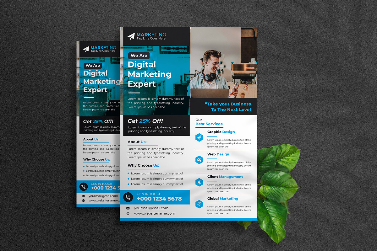 Corporate Theme Business Flyer, a Marketing Template by Graphiexperto (Photo 4 of 6)