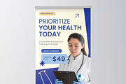 Blue Medical Checkup Roll Up Banner, a Poster Template by Annora Studio (Thumbnail 3 of 6)