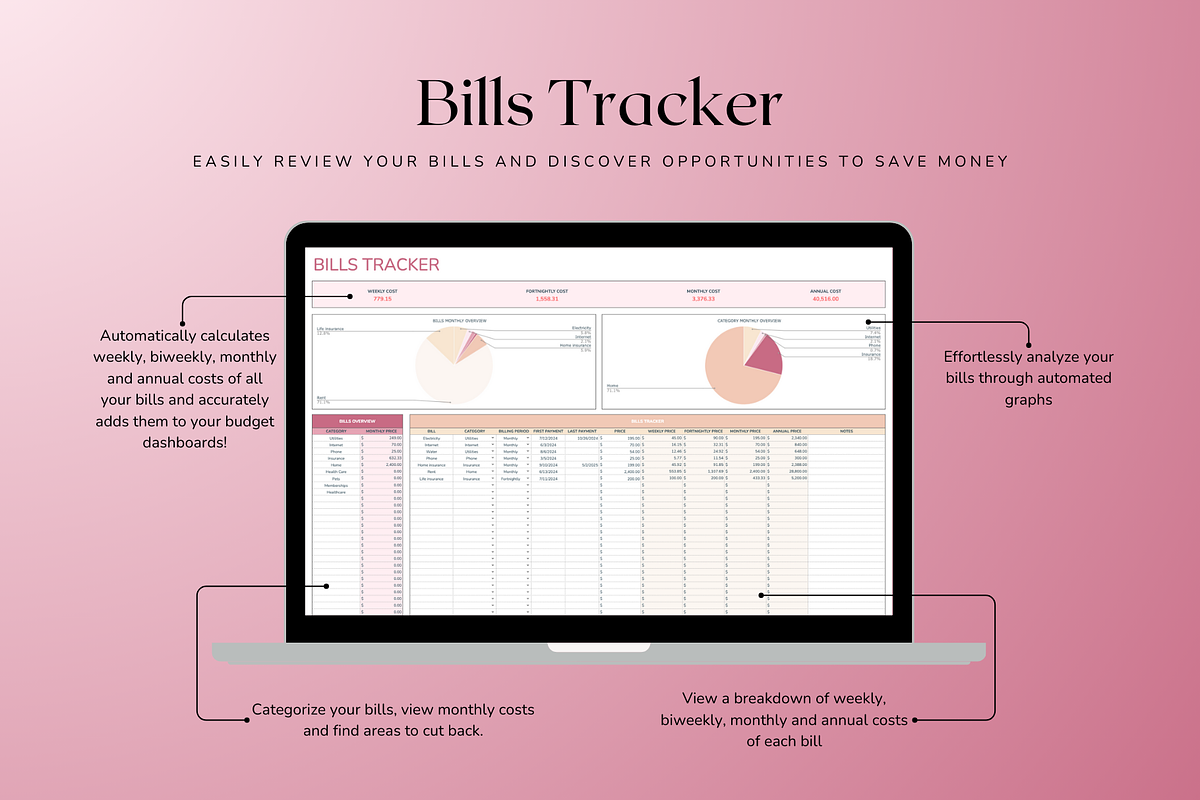 Ultimate Biweekly Budget - Red, a Templates & Theme by The Creative Plans co (Photo 9 of 10)