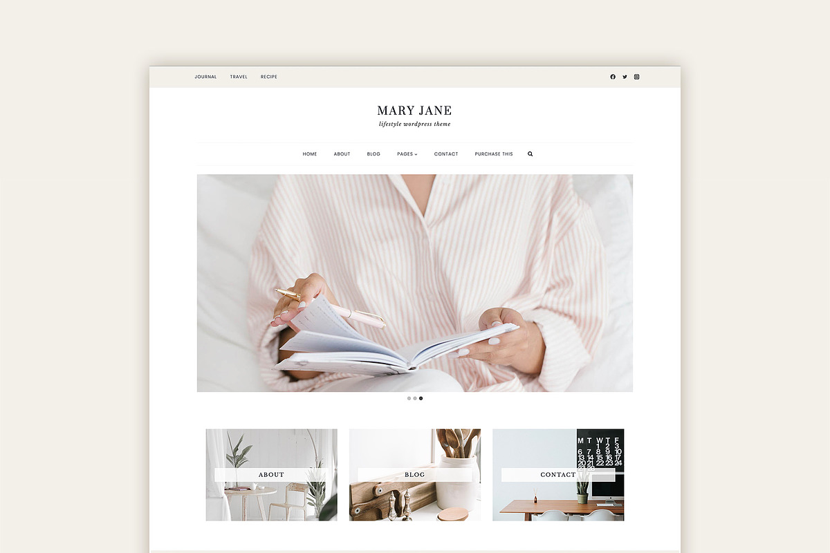 Mary Jane Kadence Child Theme, a WordPress Template by Sky and Stars (Photo 1 of 4)