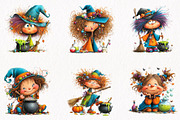 Funny Witch Clipart, a Seasonal Illustration by fashionaddict (Thumbnail 2 of 7)