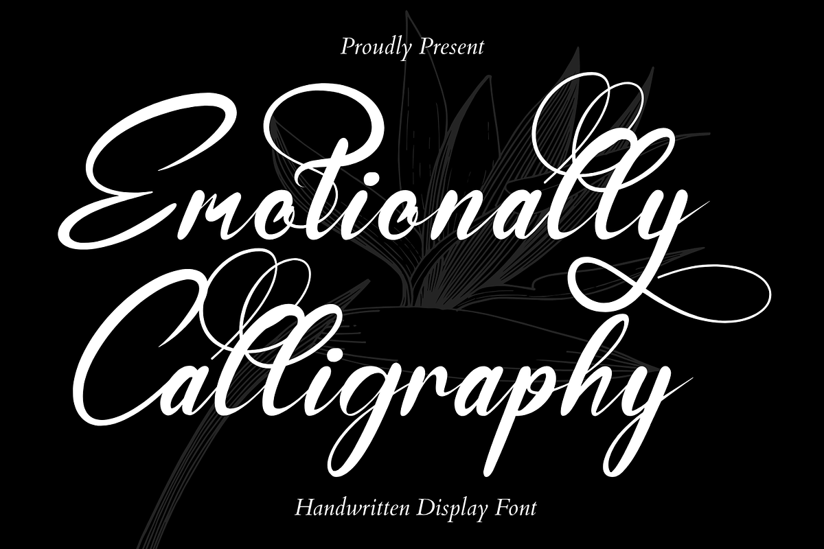 Emotionally Calligraphy Font, a Script Font by 177Studio (Photo 1 of 8)