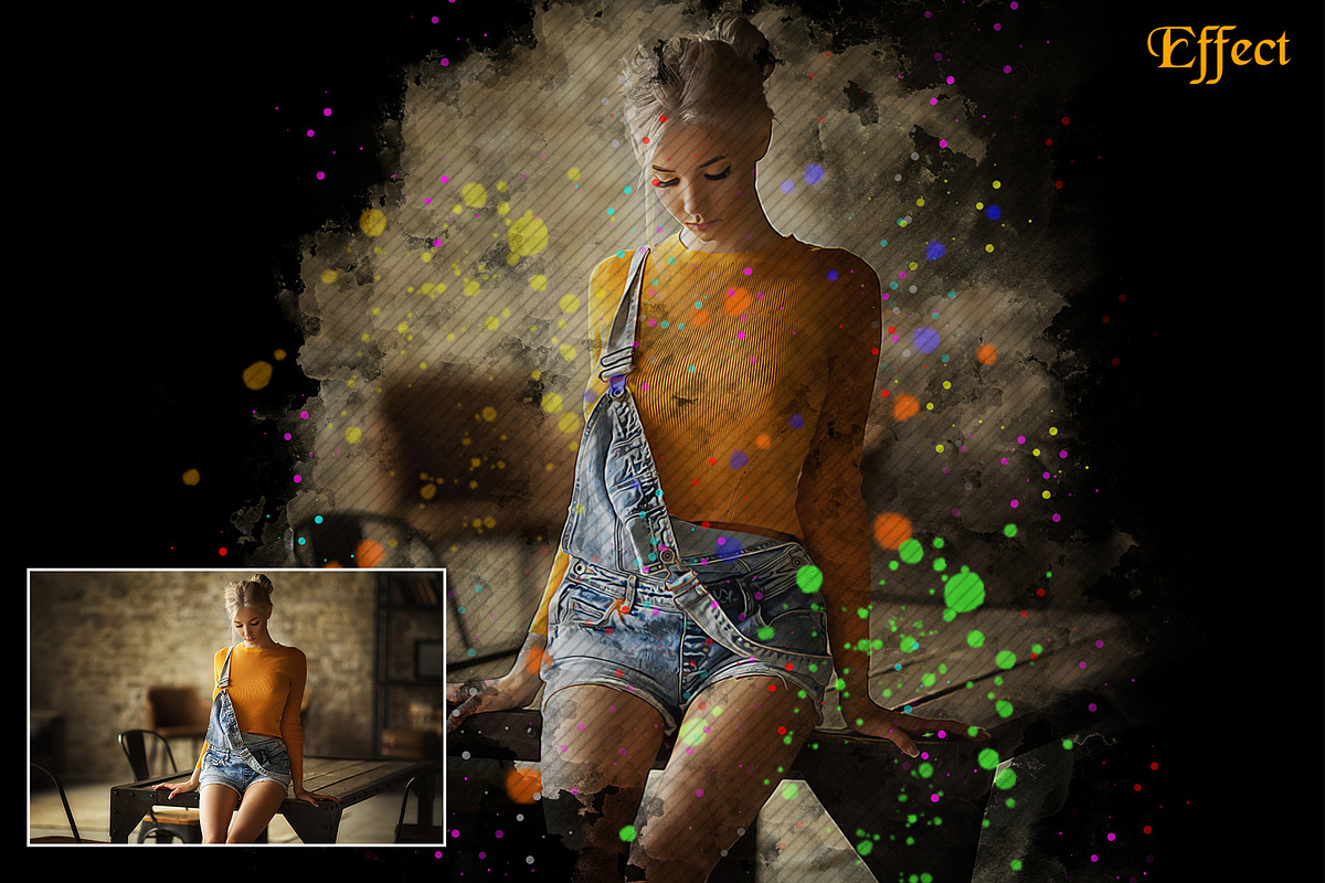 Mixed Watercolor Photoshop Effect, an Action Add-On by CraftingStudio (Photo 5 of 6)