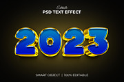 2023 New Year 3d text effect Bundle, a Layer Style Add-On by Mondols Graphic (Thumbnail 5 of 11)