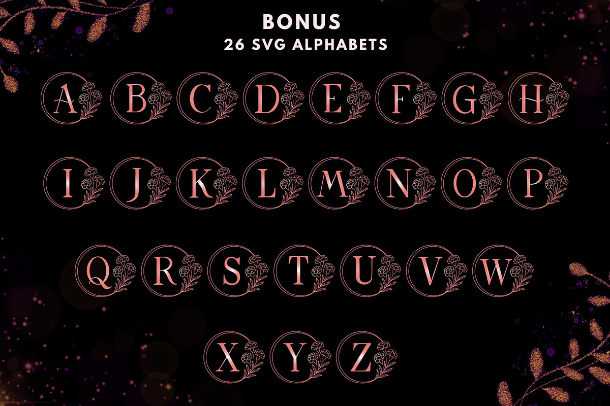 Ravina Monogram Font, a Symbol Font by AnningArts (Photo 7 of 7)