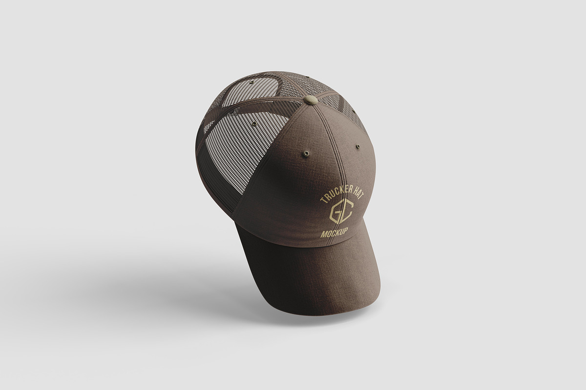 Trucker Hat Mockups, a Hat Mockup by graphiccrew (Photo 2 of 11)