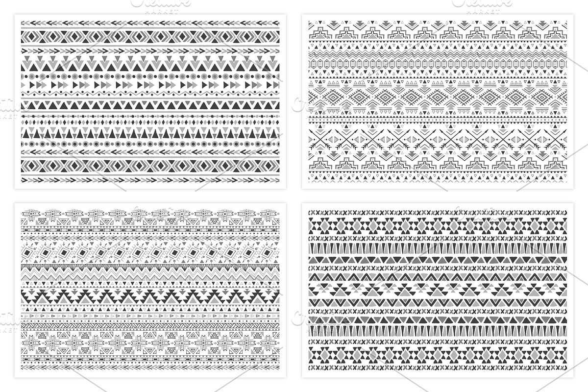 12 Tribal Seamless Patterns, a Pattern Graphic by Vodoleyka (Photo 2 of 5)