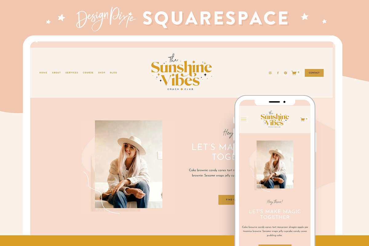 Squarespace Template Sunshine Vibes, a Squarespace Template by Design Pixie (Photo 1 of 8)