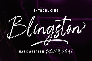 Blingston Brush Font