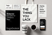 Saga Grotesk Sans Serif 16 Styles, a Sans Serif Font by vatesdesign (Thumbnail 4 of 6)