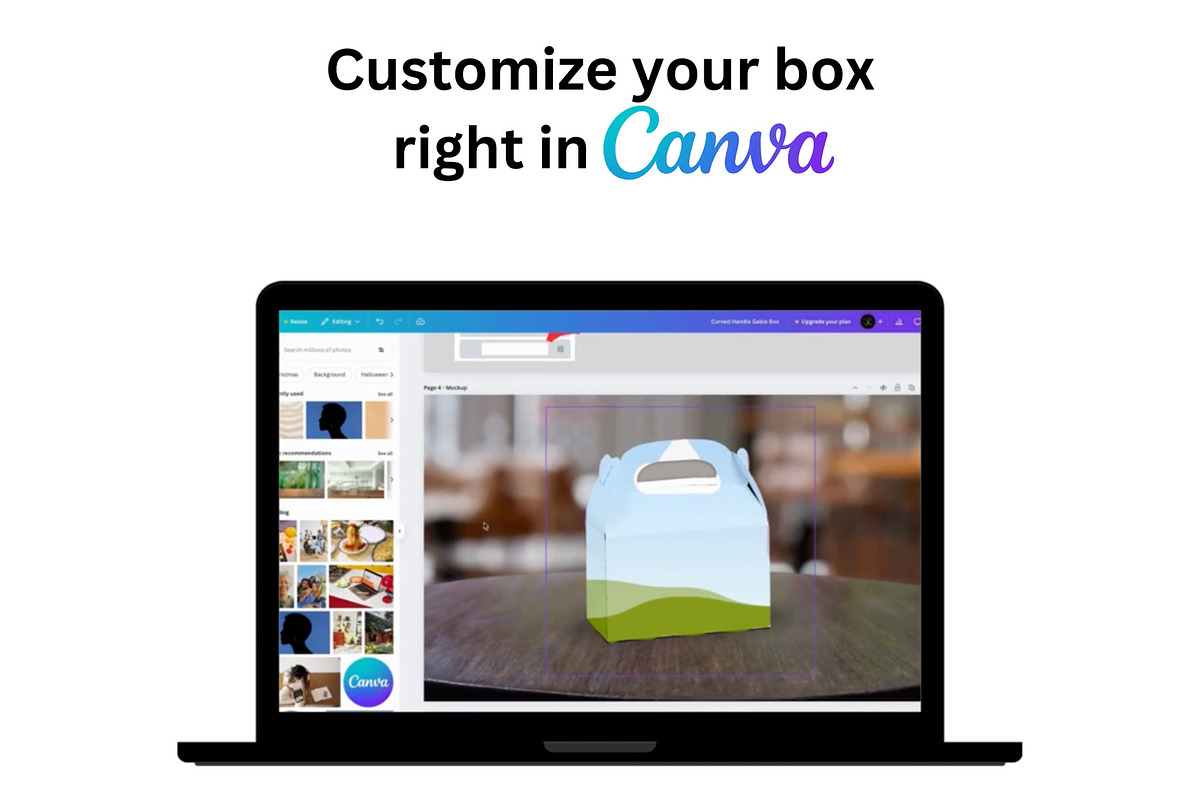 Gable Box Mockup + Template, a Packaging Mockup by Korner (Photo 2 of 12)