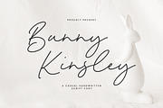 Bunny Kinsley Font, a Script Font by Timurtype (Thumbnail 1 of 7)