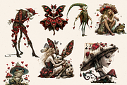 HAZARDOUS CARDS FAIRY CLIPART PACK, a Person Illustration by Daring Digies (Thumbnail 3 of 10)