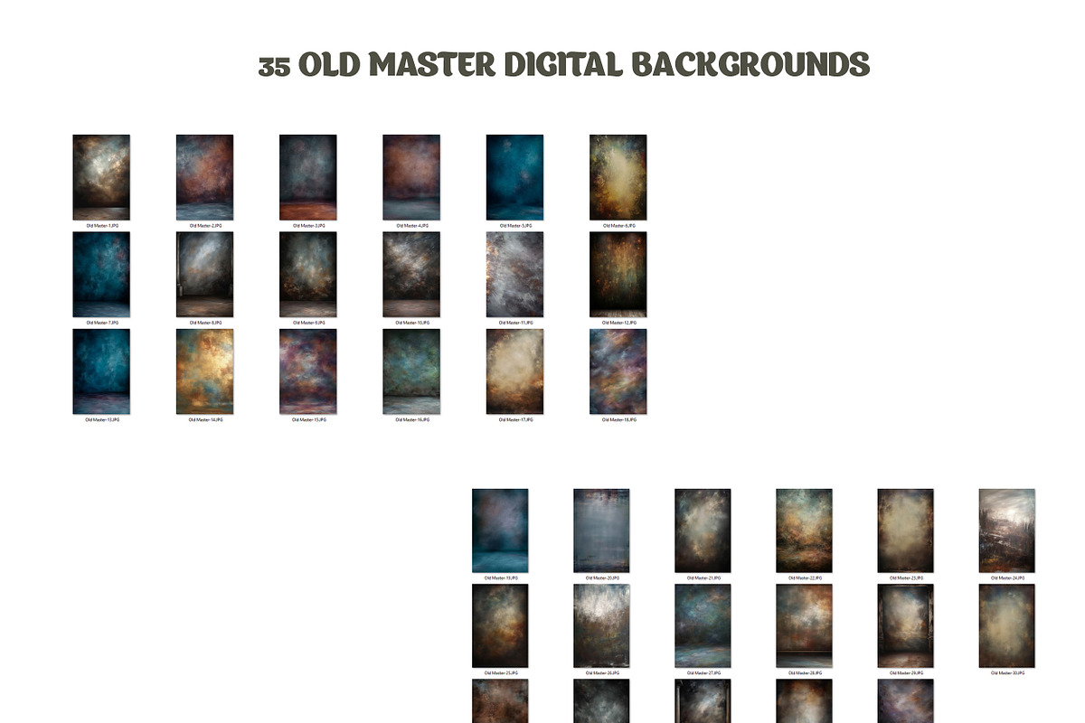 35 Old Master Digital Backgrounds, a Background Graphic by FOTOFANA