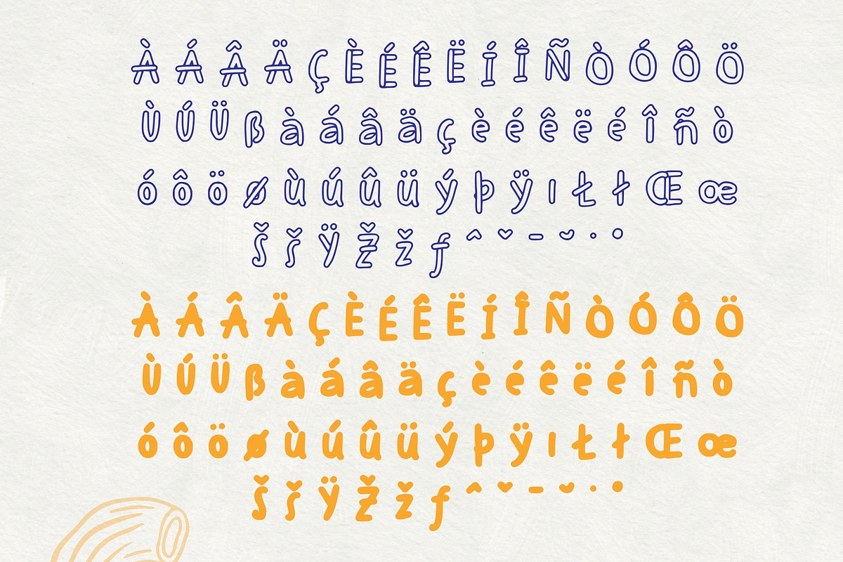 Spaghetti. Handwritten font duo, a Handwritten Font by PaperJamLab (Photo 13 of 14)
