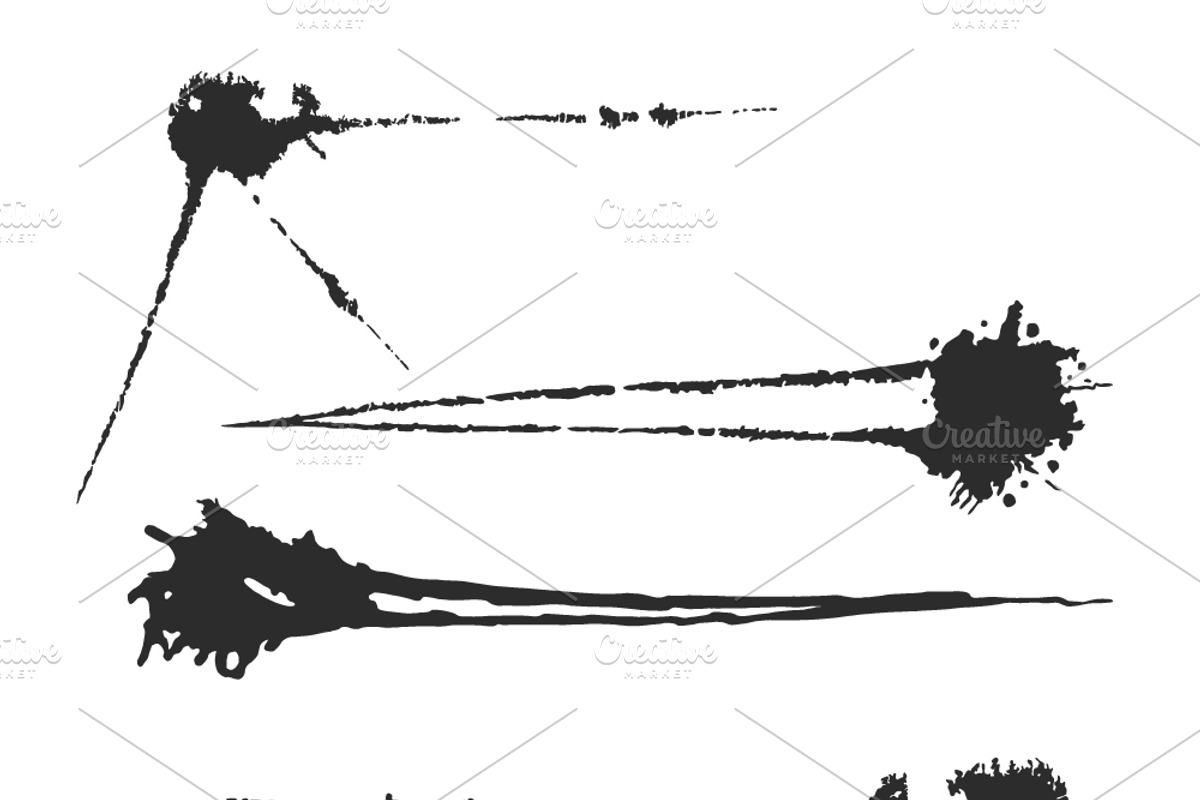 Big vector set of painted blots, a Texture Graphic by Valentain_Jevee (Photo 14 of 31)