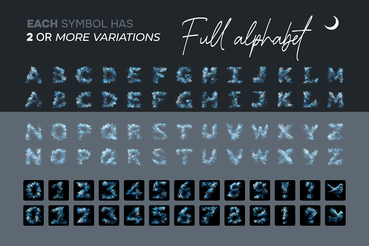 Frost Growths Letters Overlays, a Symbol Font by PhotoSpirit (Photo 3 of 8)