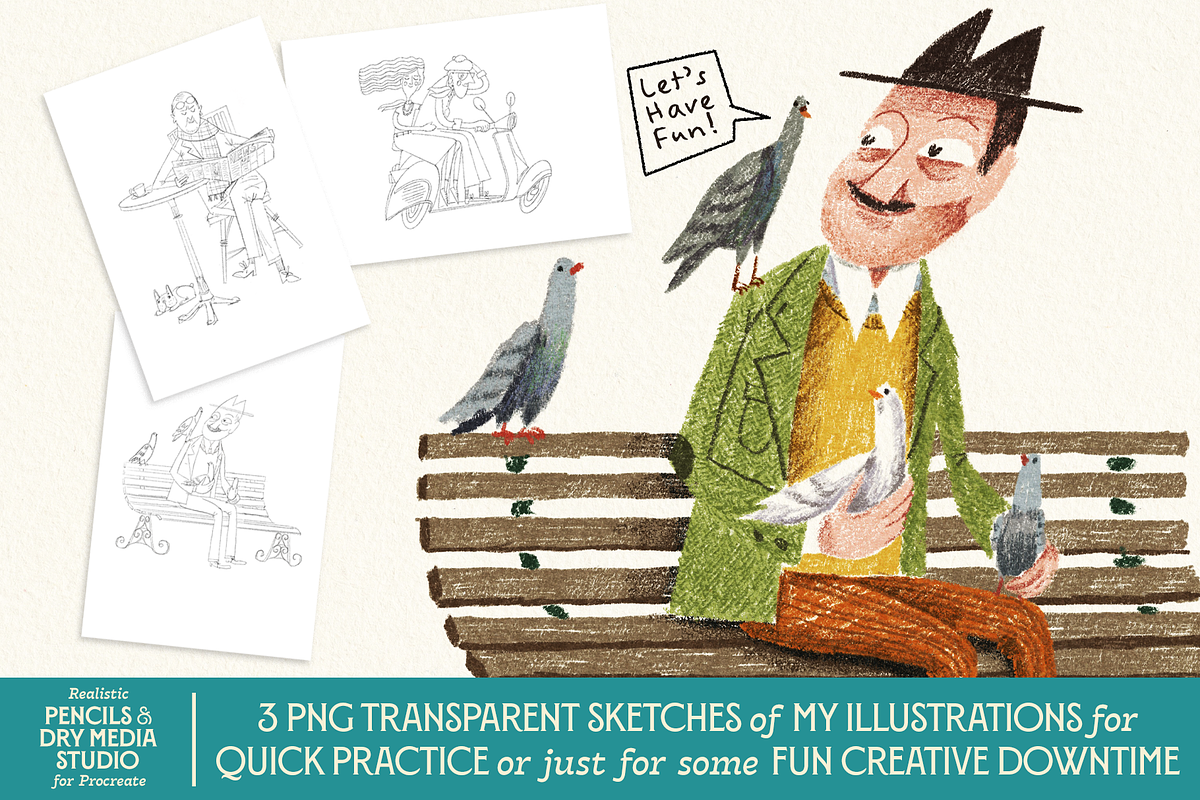 VVDS Realistic Pencils & Dry Media, a Brush Add-On by Vintage Voyage Supply (Photo 8 of 10)