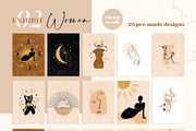 Poster Bundle Mystical Women Modern, a Decorative Illustration by Kaya Fonts (Thumbnail 4 of 23)