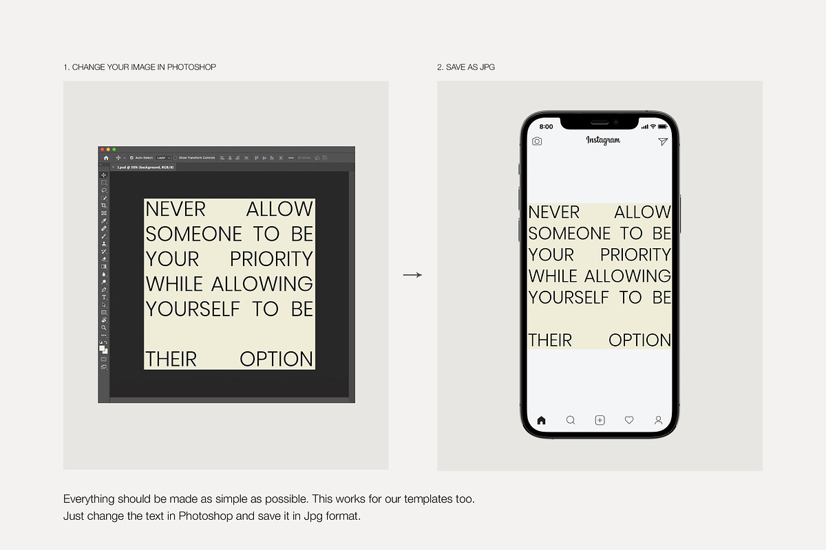 Instagram Quotes Posts Stories PS, a Social Media Template by Love Radiation Studio (Photo 12 of 19)