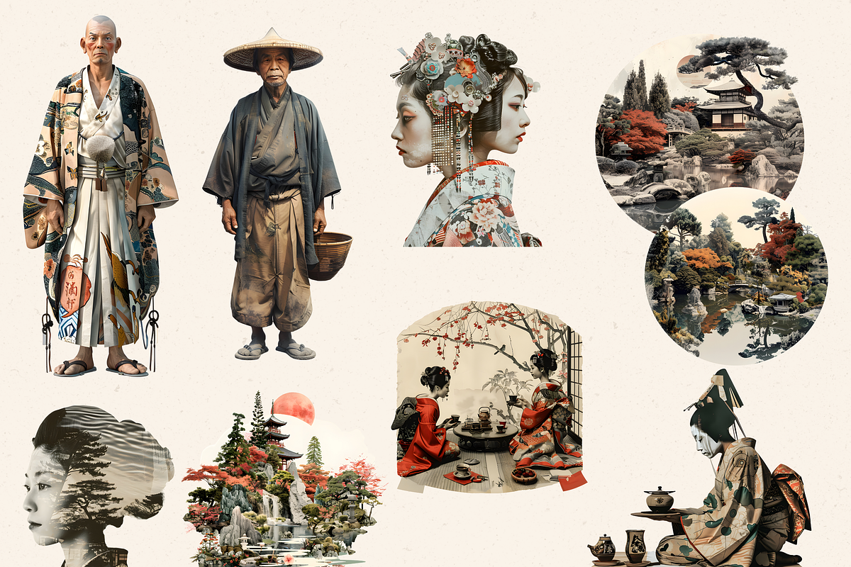 SURREAL EDO PERIOD CLIPART PACK, a Person Illustration by Daring Digies (Photo 3 of 9)
