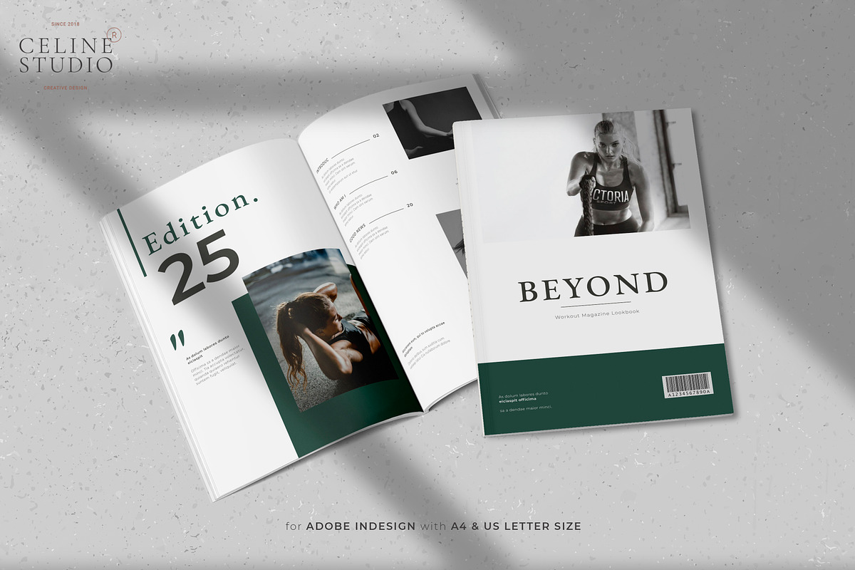 BEYOND Workout Magazine Lookbook, a Magazine Template by Celine Studio (Photo 1 of 7)