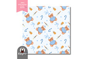 Coquette Christmas Bear Seamless, a Pattern Graphic by KisbyArt (Thumbnail 2 of 3)
